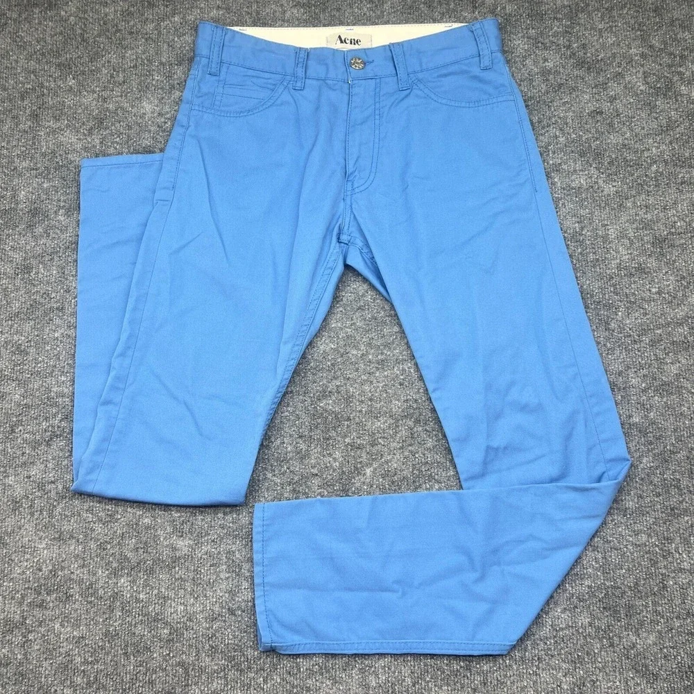 Acne Studios Stay Blue Pants Size 28x32 (actual 28x29.5) Slim Made in Italy